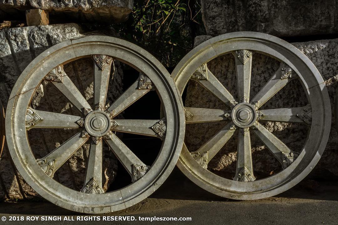 Nobody is sure what these marble wheels were for in Big Buddha Temple. Maybe the…