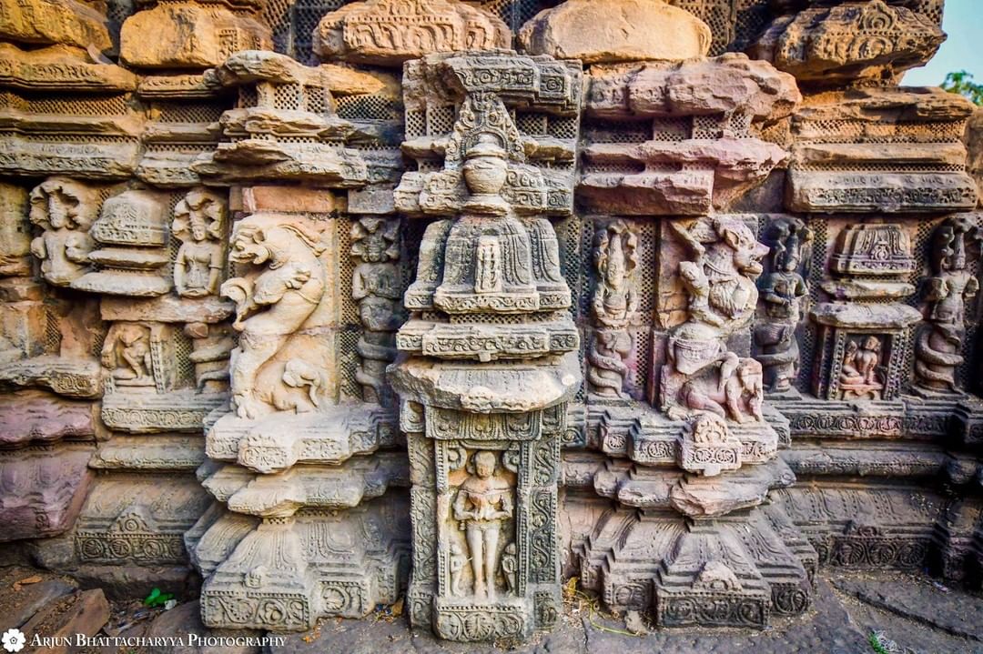 13th century old Sculptures on the wall of Ananta Vasudev Temple, Bhubaneswar, O…