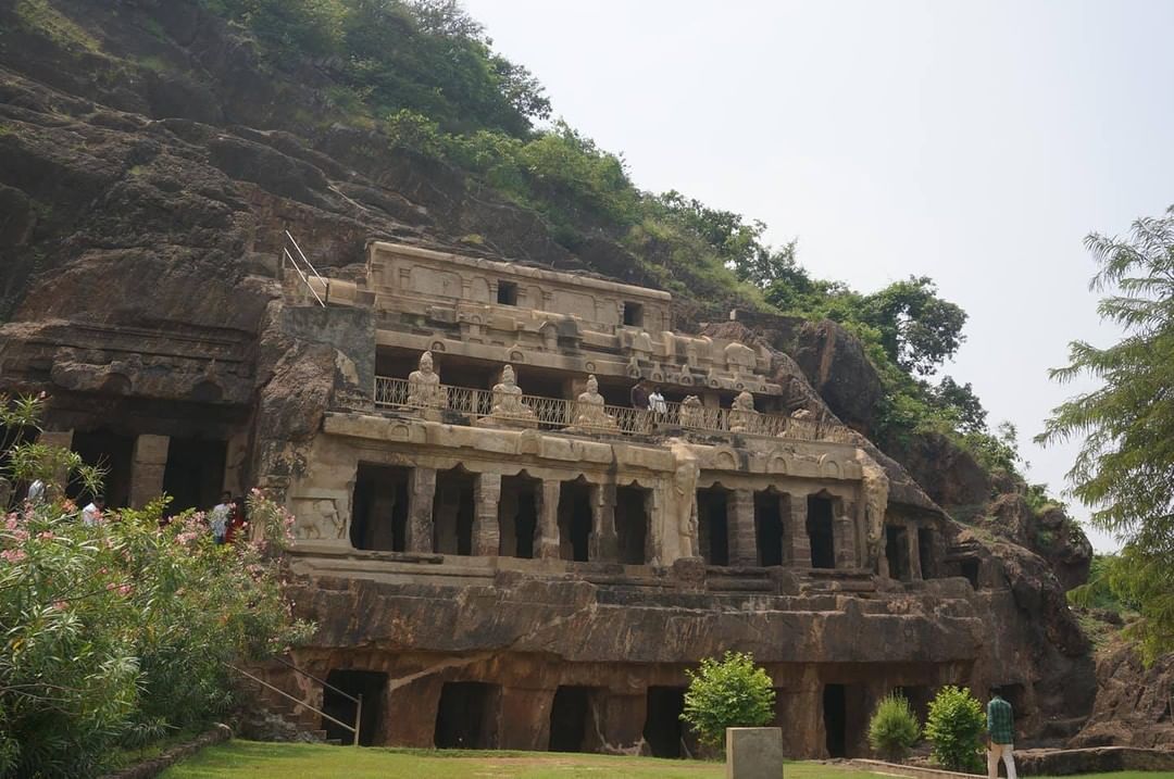 The Undavalli Caves (4th to 5th centuries AD.) is an example of Indian rock cut …